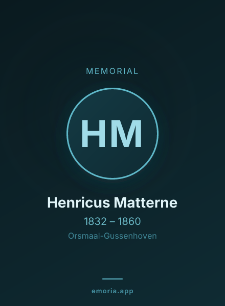 Memorial portrait of Henricus Matterne