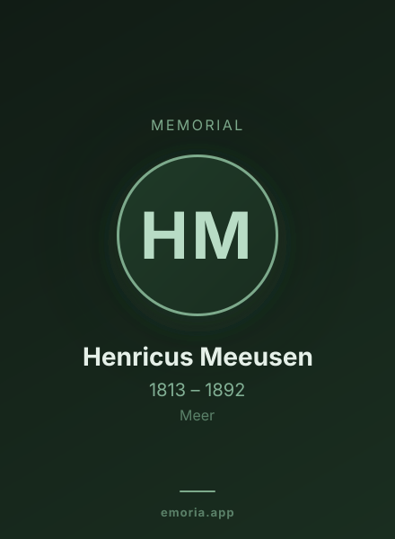 Memorial portrait of Henricus Meeusen