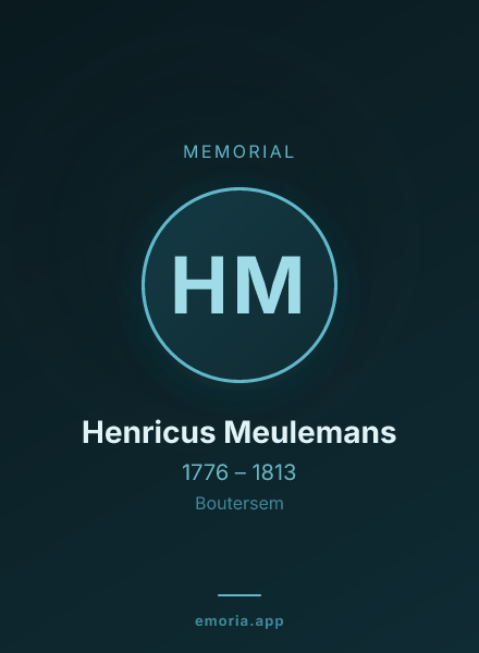 Memorial portrait of Henricus Meulemans