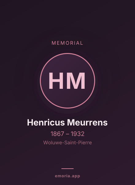 Memorial portrait of Henricus Meurrens