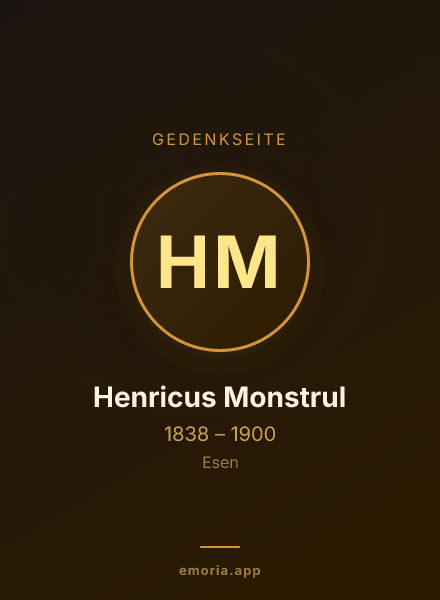 Gedenkportrait von Henricus Monstrul