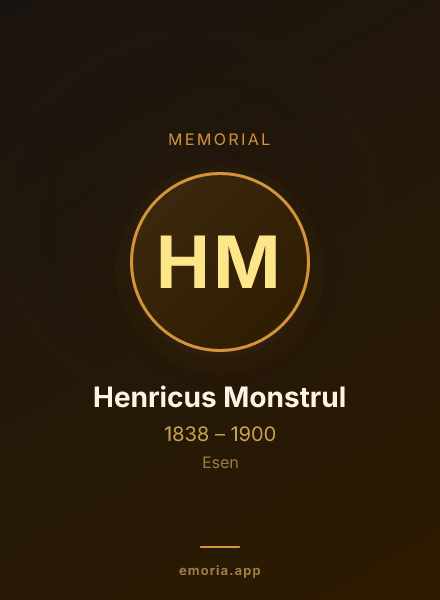 Memorial portrait of Henricus Monstrul