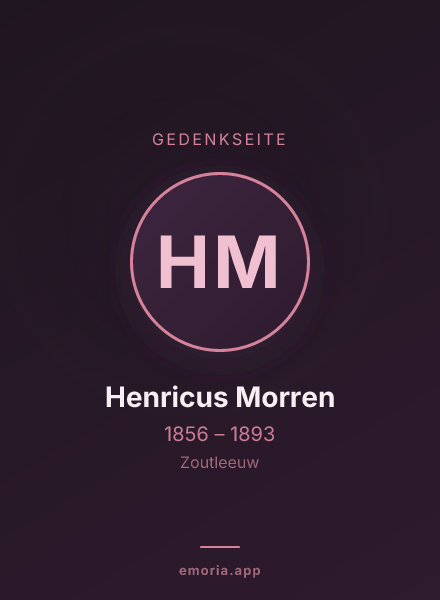 Gedenkportrait von Henricus Morren