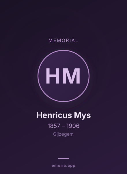 Memorial portrait of Henricus Mys