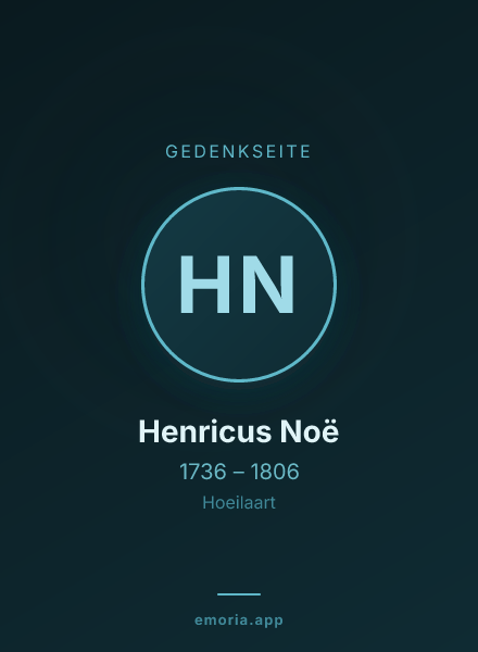 Gedenkportrait von Henricus Noë