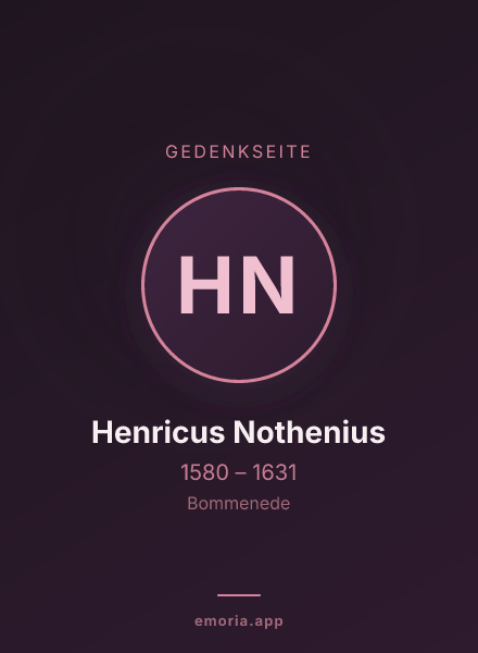 Gedenkportrait von Henricus Nothenius