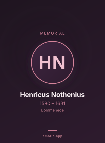 Memorial portrait of Henricus Nothenius