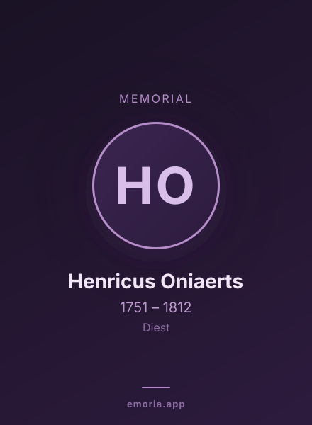 Memorial portrait of Henricus Oniaerts