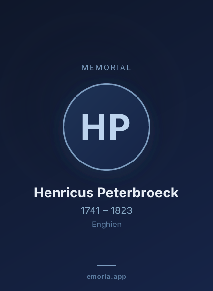 Memorial portrait of Henricus Peterbroeck