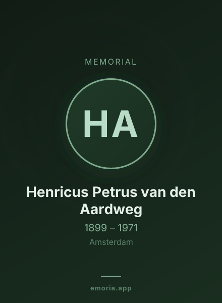 Memorial portrait of Henricus Petrus van den Aardweg