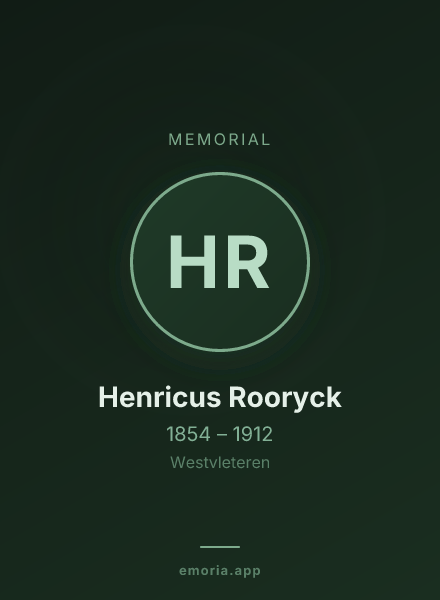Memorial portrait of Henricus Rooryck