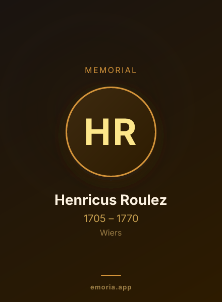 Memorial portrait of Henricus Roulez