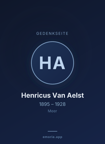 Gedenkportrait von Henricus Van Aelst