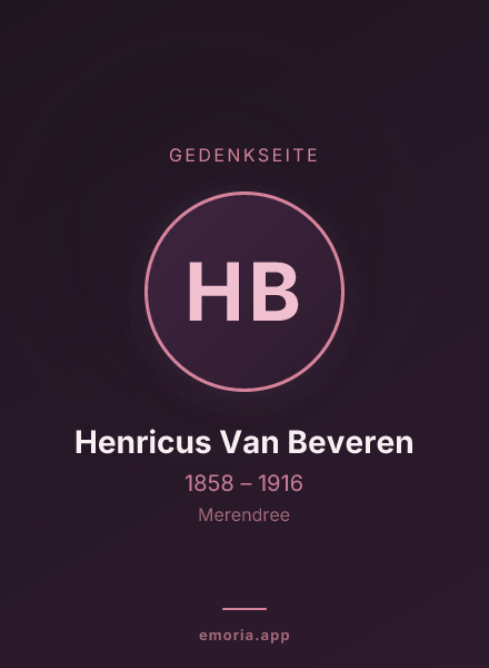 Gedenkportrait von Henricus Van Beveren