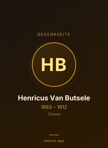 Gedenkportrait von Henricus Van Butsele