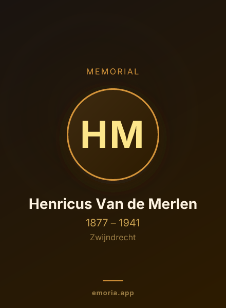 Memorial portrait of Henricus Van de Merlen