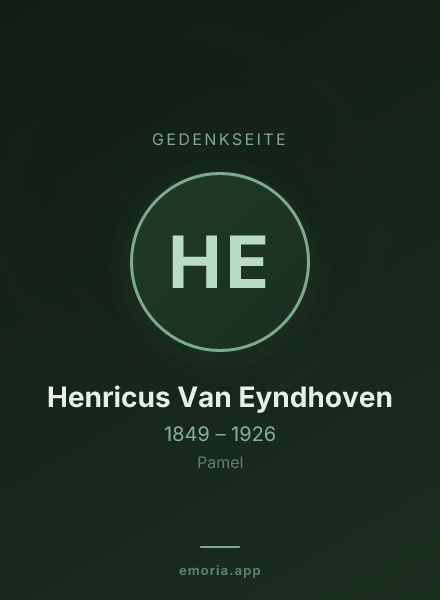 Gedenkportrait von Henricus Van Eyndhoven