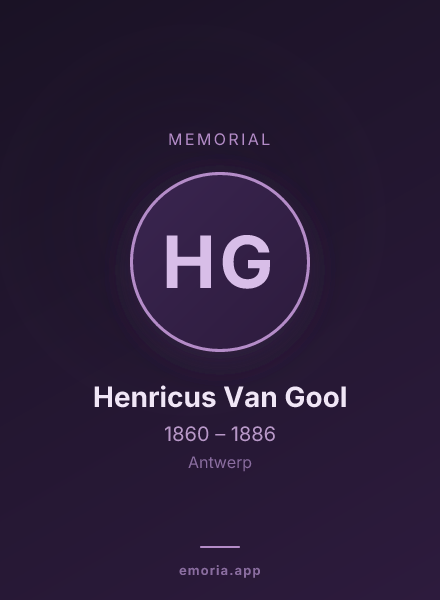 Memorial portrait of Henricus Van Gool