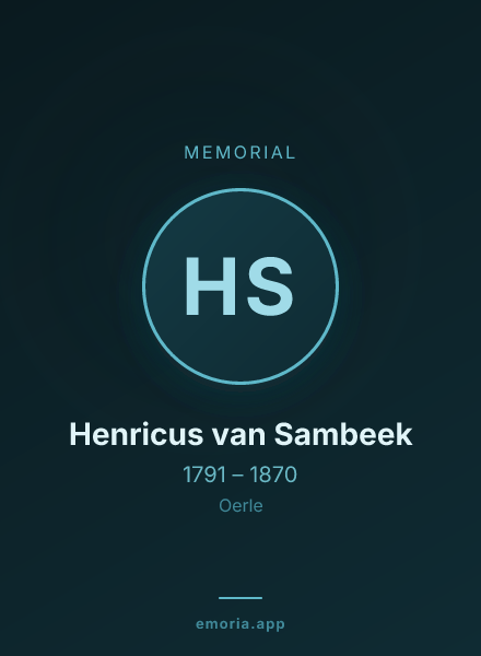 Memorial portrait of Henricus van Sambeek