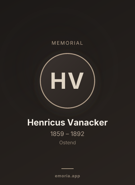 Memorial portrait of Henricus Vanacker