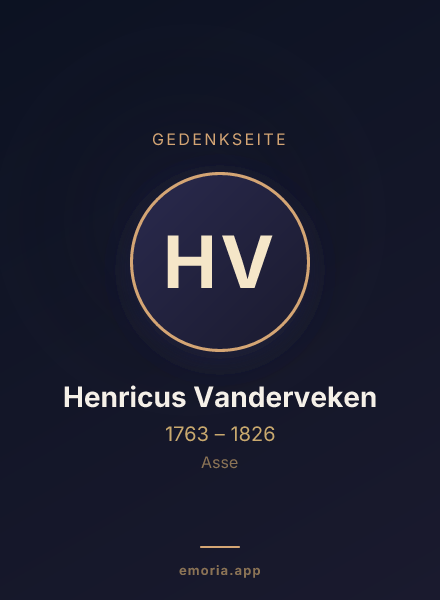 Gedenkportrait von Henricus Vanderveken