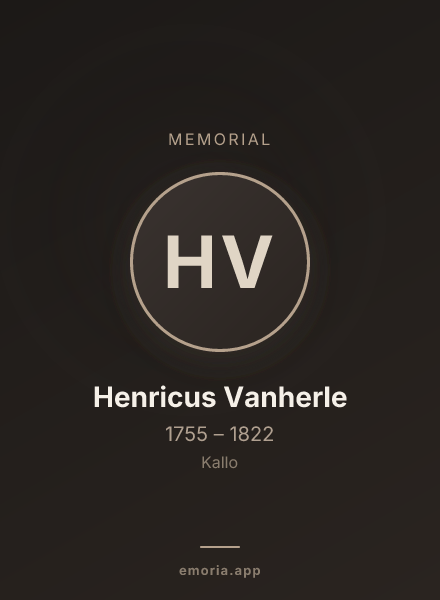 Memorial portrait of Henricus Vanherle