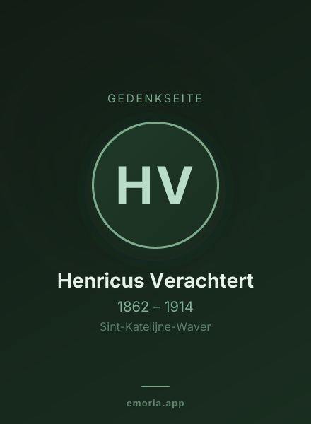 Gedenkportrait von Henricus Verachtert