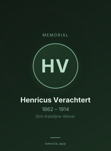 Memorial portrait of Henricus Verachtert