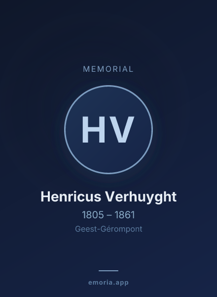 Memorial portrait of Henricus Verhuyght