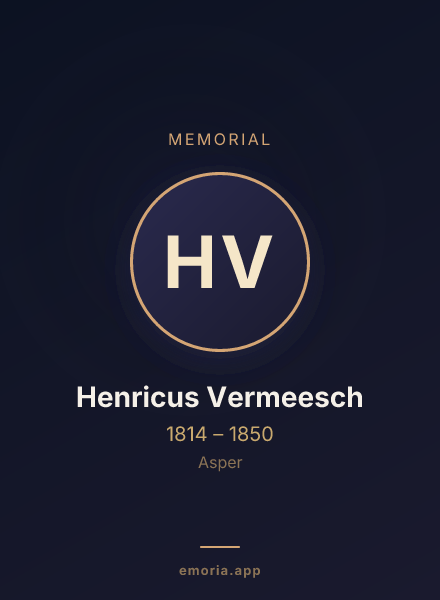 Memorial portrait of Henricus Vermeesch