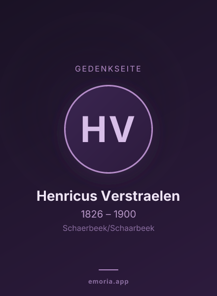 Gedenkportrait von Henricus Verstraelen