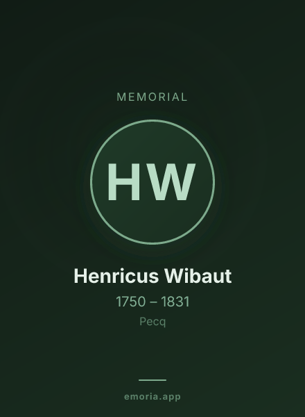 Memorial portrait of Henricus Wibaut