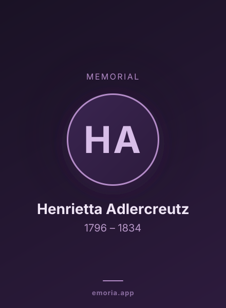 Memorial portrait of Henrietta Adlercreutz