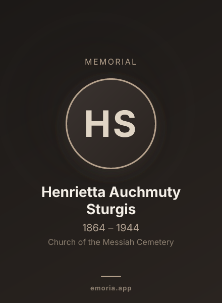 Memorial portrait of Henrietta Auchmuty Sturgis