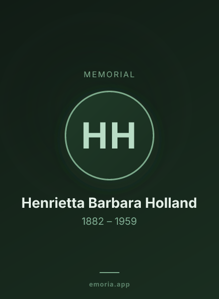 Memorial portrait of Henrietta Barbara Holland