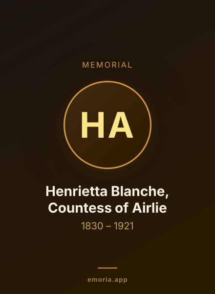 Memorial portrait of Henrietta Blanche, Countess of Airlie