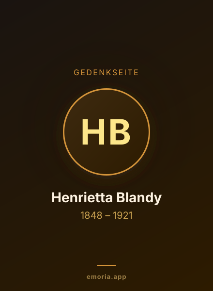 Gedenkportrait von Henrietta Blandy