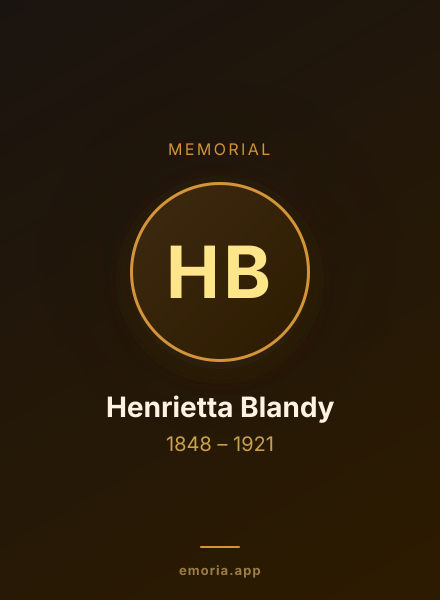 Memorial portrait of Henrietta Blandy
