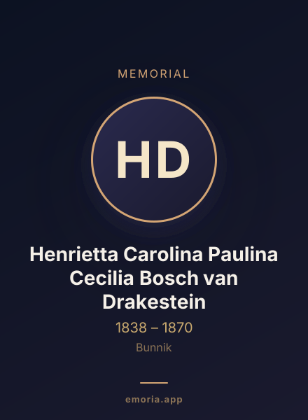 Memorial portrait of Henrietta Carolina Paulina Cecilia Bosch van Drakestein
