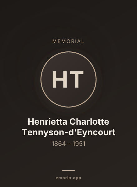 Memorial portrait of Henrietta Charlotte Tennyson-d'Eyncourt