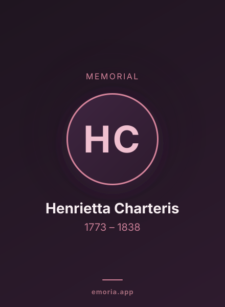 Memorial portrait of Henrietta Charteris