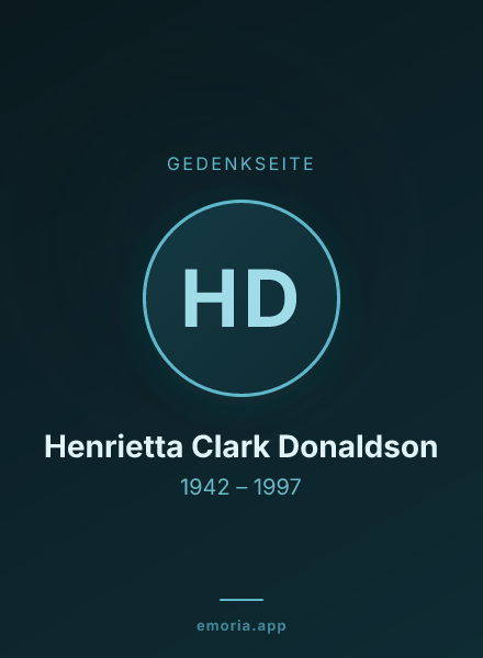 Gedenkportrait von Henrietta Clark Donaldson
