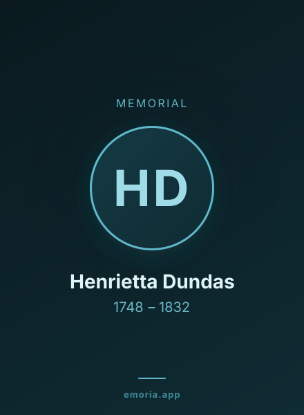 Memorial portrait of Henrietta Dundas