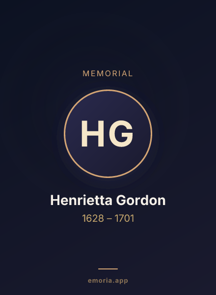 Memorial portrait of Henrietta Gordon