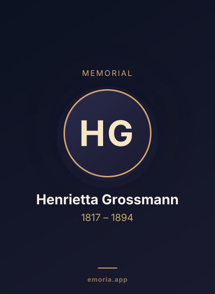Memorial portrait of Henrietta Grossmann