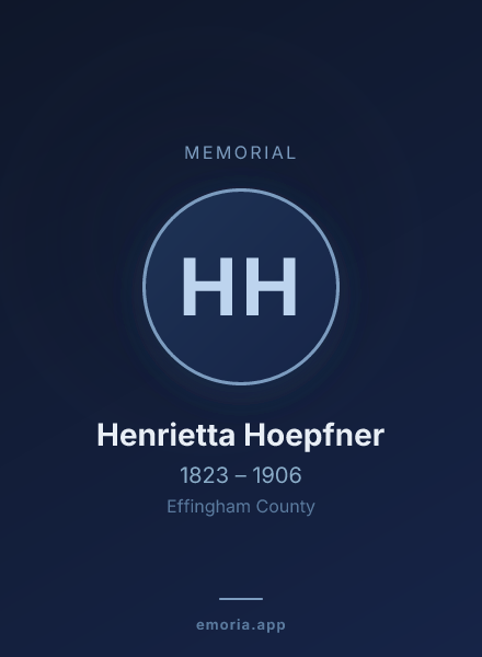 Memorial portrait of Henrietta Hoepfner