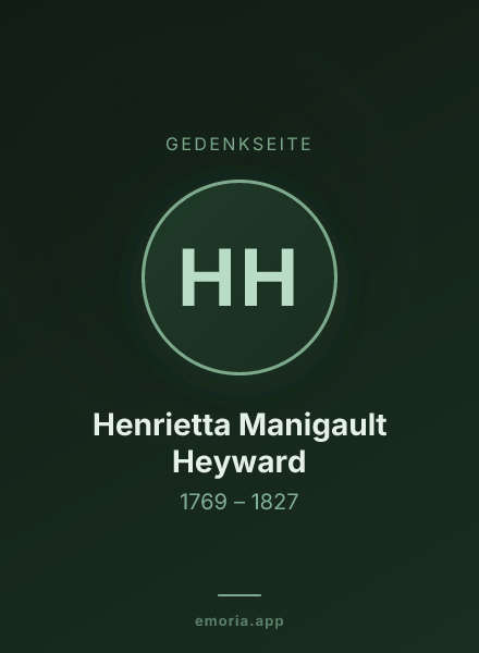 Gedenkportrait von Henrietta Manigault Heyward