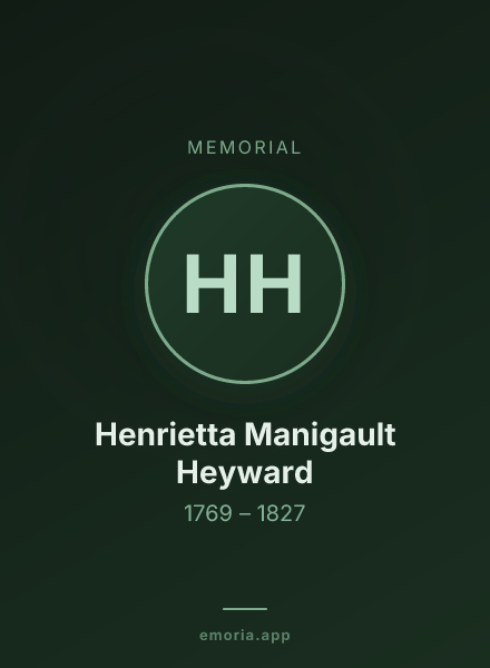 Memorial portrait of Henrietta Manigault Heyward