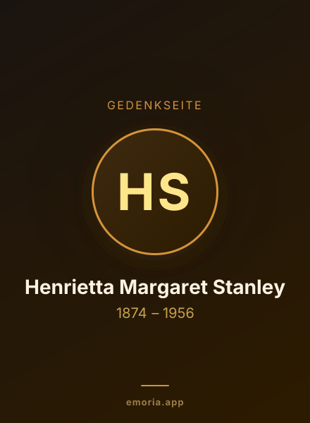 Gedenkportrait von Henrietta Margaret Stanley