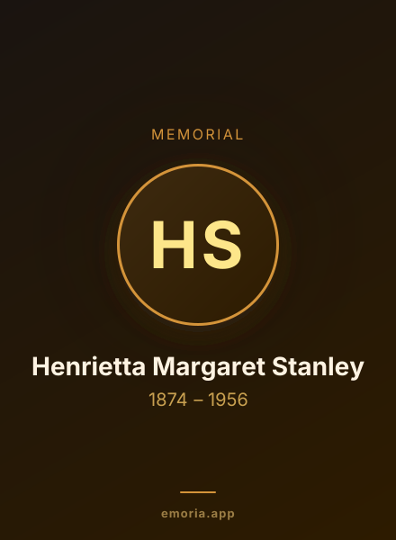 Memorial portrait of Henrietta Margaret Stanley